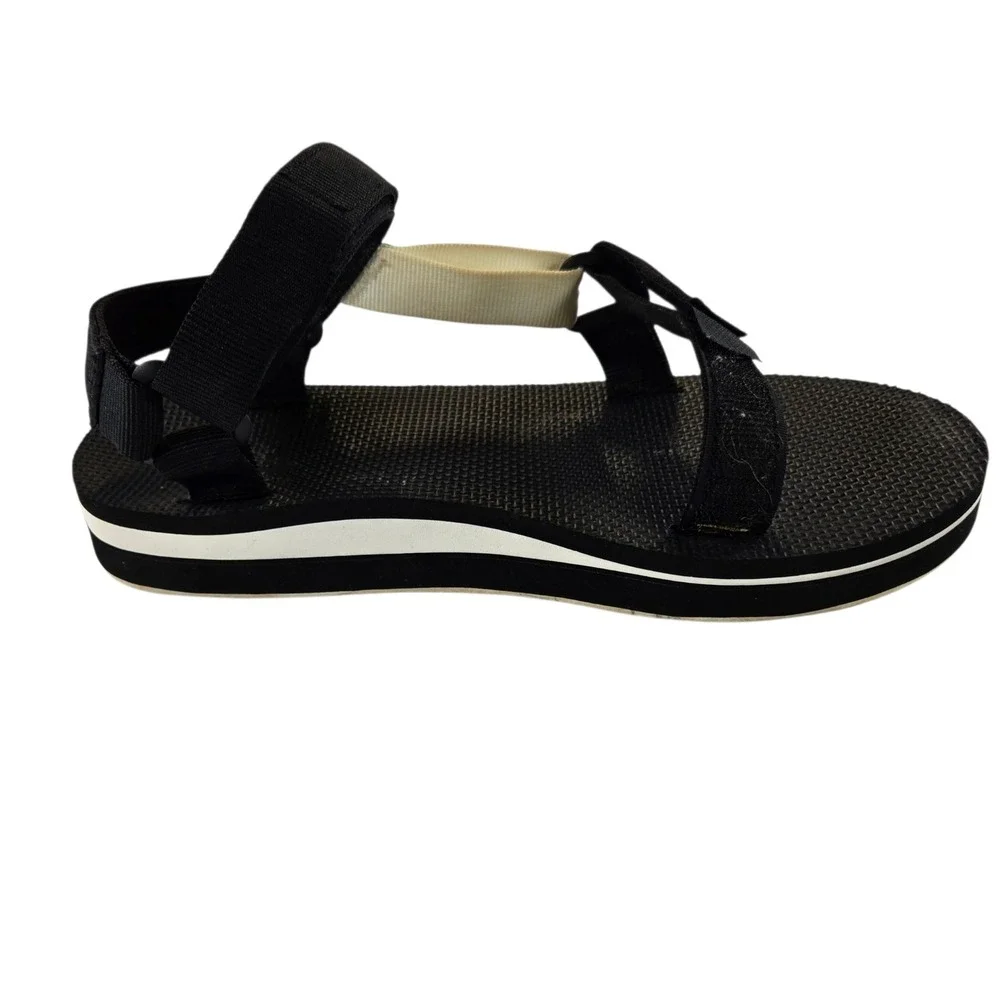 Teva Midform Universal Black White Platform Sandals 1090969 Womens 8